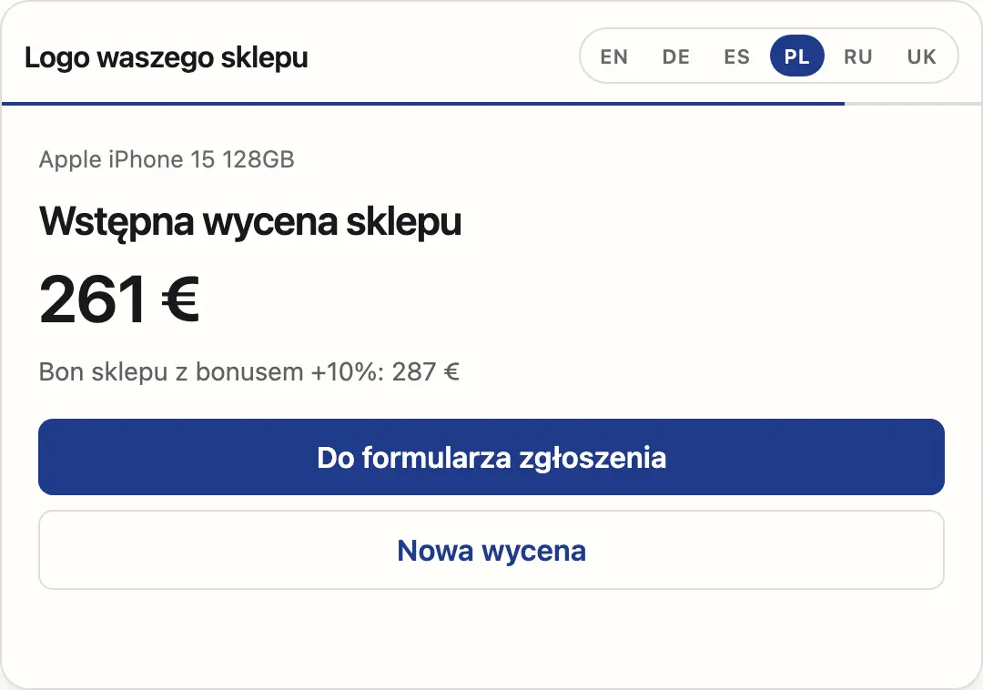 Widget pokazuje wstępną wycenę iPhone 15 128GB